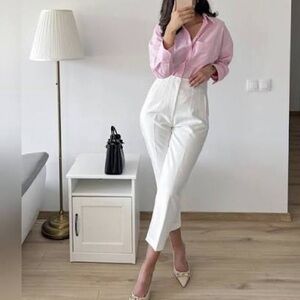 Zara Crisp White Pants